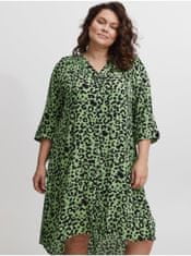 Fransa Zelené dámské vzorované košilové šaty Fransa 46