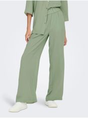 Jacqueline de Yong Zelené dámské kalhoty JDY Divya XL