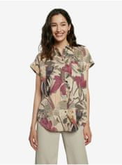 Desigual Béžová dámská vzorovaná košile Desigual Cam Etnican XS