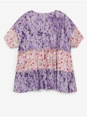 Desigual Světle fialové holčičí květované tričko Desigual Helm 110-116