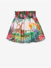 Desigual Růžovo-zelená holčičí vzorovaná sukně Desigual Suecia 98-104