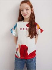 Desigual Bílé holčičí vzorované tričko Desigual Bella 98-104