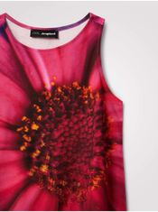Desigual Růžovo-fialové holčičí květované šaty Desigual Manuela 110-116