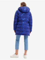 Desigual Modrý dámský zimní prošívaný kabát Desigual Aarhus XS