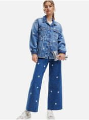 Desigual Modrá dámská vzorovaná džínová bunda Desigual Aramis L