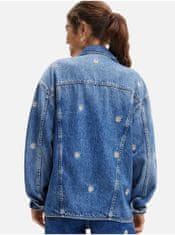 Desigual Modrá dámská vzorovaná džínová bunda Desigual Aramis S