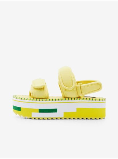 Desigual Žluté dámské sandály na platformě Desigual Rainbow Color