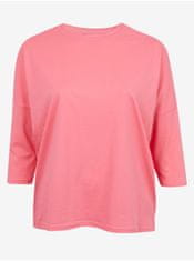 Fransa Růžové dámské basic tričko Fransa XXL