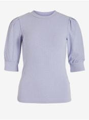 VILA Světle fialové dámské žebrované tričko VILA Felia XS