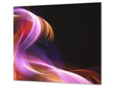 Glasdekor Ochranná deska barevná abstraktní vlna - Ochranná deska: 65x90cm, Lepení na zeď: S lepením na zeď