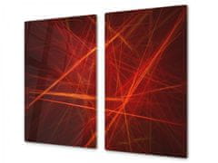 Glasdekor Ochranná deska červený abstraktní vzor - Lepení na zeď: S lepením na zeď