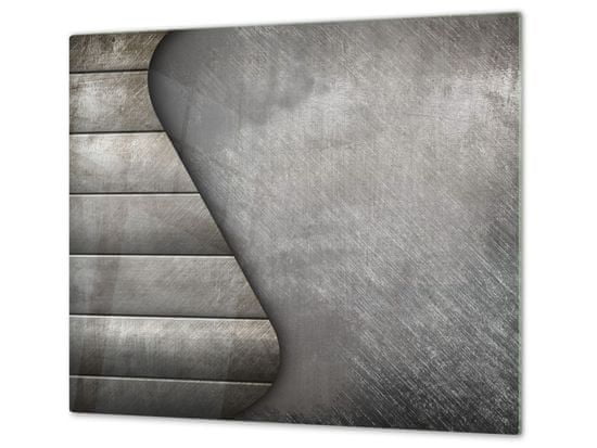 Glasdekor Ochranná deska abstraktní šedý nerez