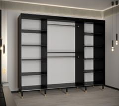 Veneti Šatní skříň SHAILA 8 - 250 cm, černá