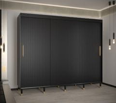 Veneti Šatní skříň SHAILA 10 - 250 cm, černá