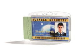 Durable Držák na bezpečnostní karty "ENCLOSED", transparentní, na 2 karty, uzavřené, 892419