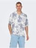 Bílo-modrá pánská vzorovaná košile s krátkým rukávem ONLY & SONS Den L