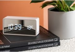 Karlsson Designové LED hodiny - budík 5879WH Karlsson 15cm