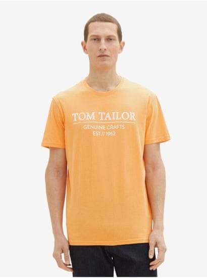 Tom Tailor Oranžové pánské tričko Tom Tailor
