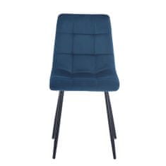 Butopêa Jídelní židle sametová modřá, 50 cm - BUTOPEA
