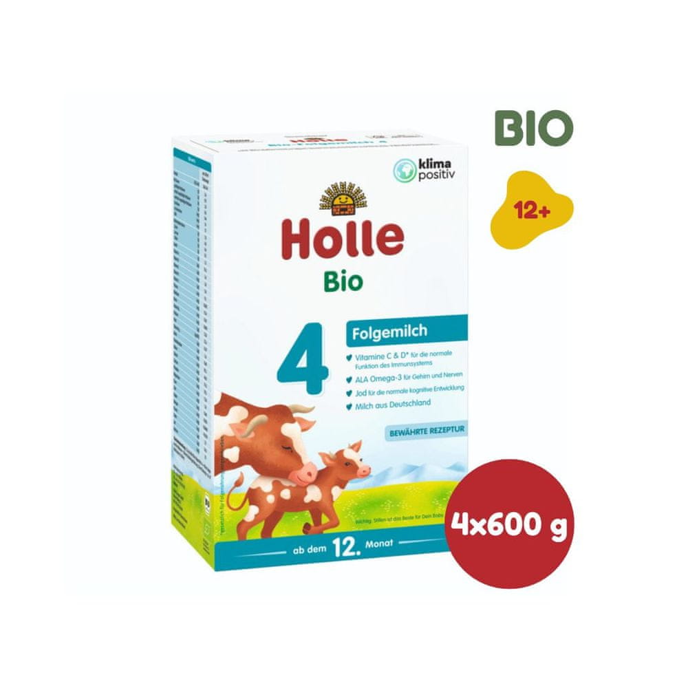 Levně Holle Bio - dětská mléčná výživa 4 pokračovací - 4x 600g