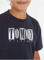 Tommy Hilfiger Tmavě modré klučičí tričko Tommy Hilfiger 164