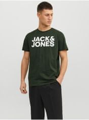 Jack&Jones Tmavě zelené pánské tričko Jack & Jones Corp S