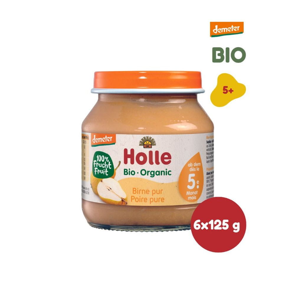 Levně Holle Bio 100% hruška - 6 x 125 g