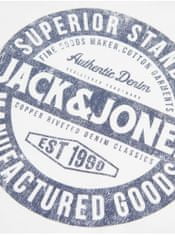 Jack&Jones Bílé klučičí tričko s dlouhým rukávem Jack & Jones Jeans 176