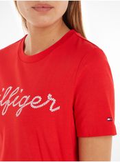 Tommy Hilfiger Červené dámské tričko Tommy Hilfiger XS