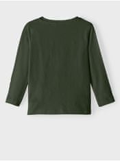 Name it Tmavě zelené klučičí tričko s dlouhým rukávem name it Vux 92