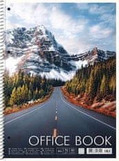 SHKOLYARYK Spirálový sešit "Office book", mix, A4+, linkovaný, 80 listů, A4-IC-080-6502L