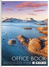 SHKOLYARYK Spirálový sešit "Office book", mix, A4+, linkovaný, 80 listů, A4-IC-080-6502L