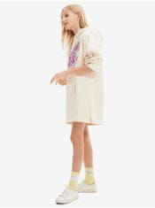 Desigual Krémové holčičí mikinové šaty s kapucí Desigual Emmline Disney 122-128