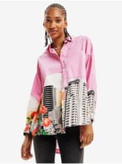 Desigual Růžová dámská vzorovaná košile Desigual Bolonia S-M