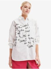 Desigual Bílá dámská vzorovaná košile Desigual Parugia S-M