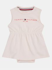 Tommy Hilfiger Světle růžové holčičí šaty Tommy Hilfiger 68