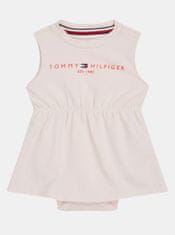 Tommy Hilfiger Světle růžové holčičí šaty Tommy Hilfiger 92