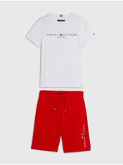 Tommy Hilfiger Sada klučičího trička a kraťasů v bílé a červené barvě Tommy Hilfiger 140