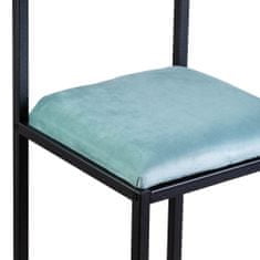 Butopêa Barová židle, máta zelená, černé nohy, 80 cm