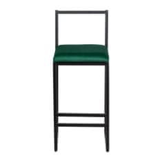 Butopêa Barová židle, zelená, černé nohy, 80 cm