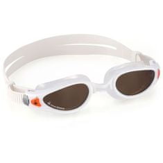 Aqua Sphere plavecké brýle KAIMAN EXO BROWN POLARIZED hnědý polarizační zorník, Barva: bílá/oranžová