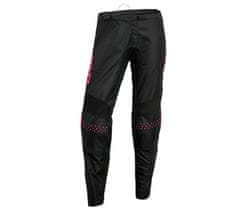 THOR Kalhoty na motokros dámské black/flo pink vel. 7/8