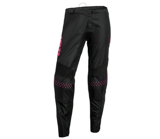 THOR Kalhoty na motokros dámské black/flo pink