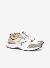 Tommy Hilfiger Béžovo-bílé pánské tenisky s koženými detaily Tommy Hilfiger Modern Prep Sneaker 41