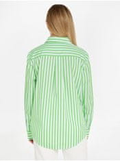 Tommy Hilfiger Světle zelená dámská pruhovaná košile Tommy Hilfiger L