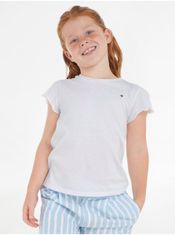 Tommy Hilfiger Bílé holčičí tričko Tommy Hilfiger 116