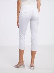 Camaïeu Bílé dámské tříčtvrteční kalhoty CAMAIEU M