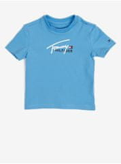 Tommy Hilfiger Modré klučičí tričko Tommy Hilfiger 86