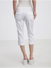 Camaïeu Bílé dámské tříčtvrteční kalhoty CAMAIEU S