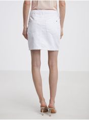 Camaïeu Bílá dámská džínová sukně CAMAIEU XXL